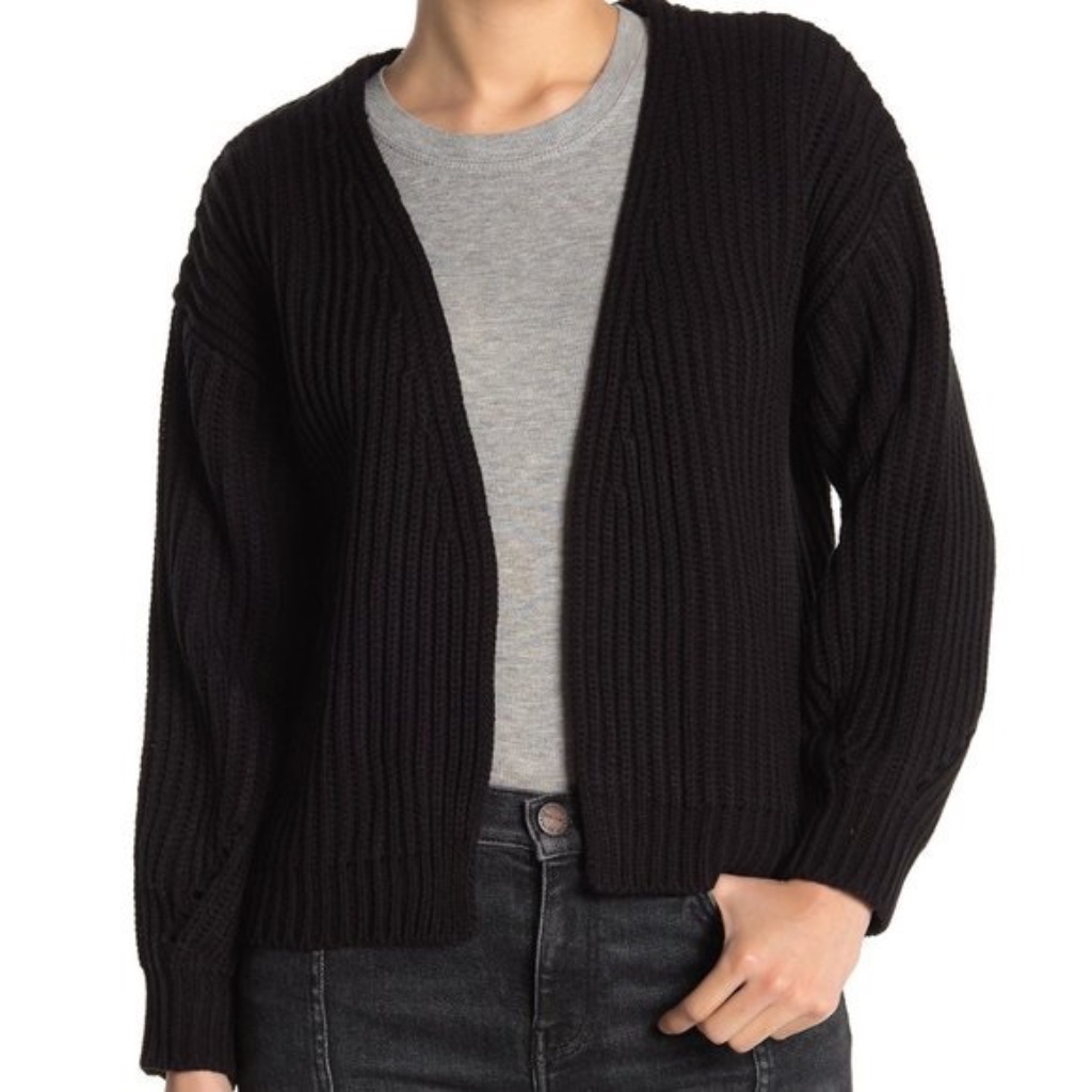 Codexmode Solid Open Front Dolman Cardigan